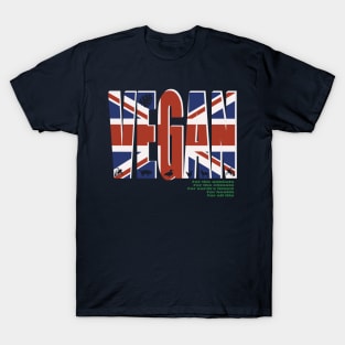 Vegan Union Jack British Flag T-Shirt